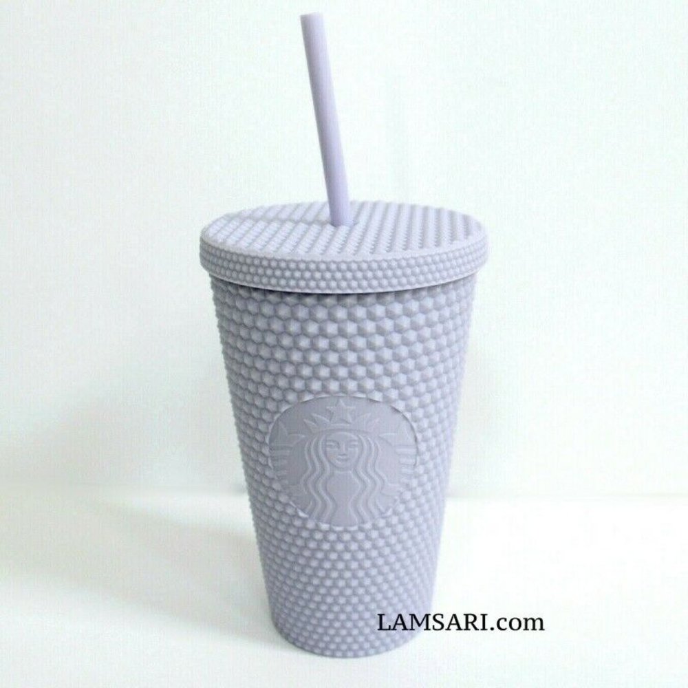 Starbucks Holiday 2021 Lilac Matte Studded Grande Tumbler 16 oz
